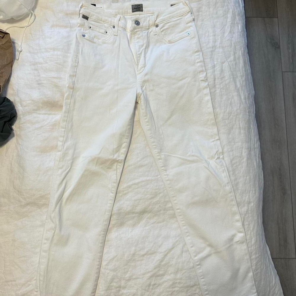 Citizens of humanity white straight leg jeans